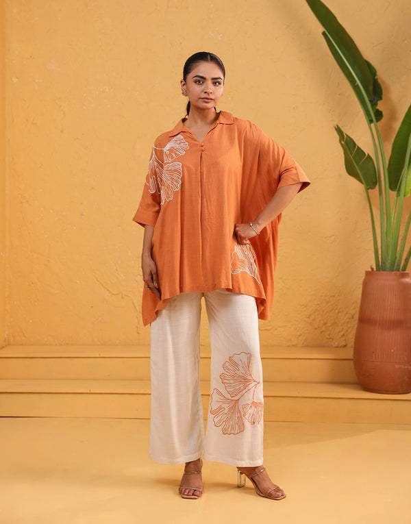 ELORA ORANGE LOOSE FIT CO-ORD SET