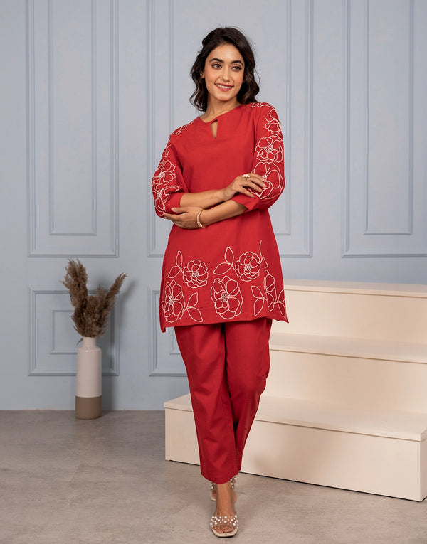 ANA RED CO-ORD SET