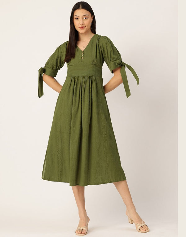 CELIA OLIVE GREEN DRESS