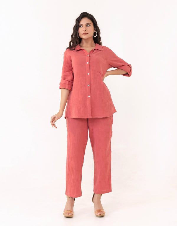 LILLIAN  RUST PLAIN CO-ORD SET