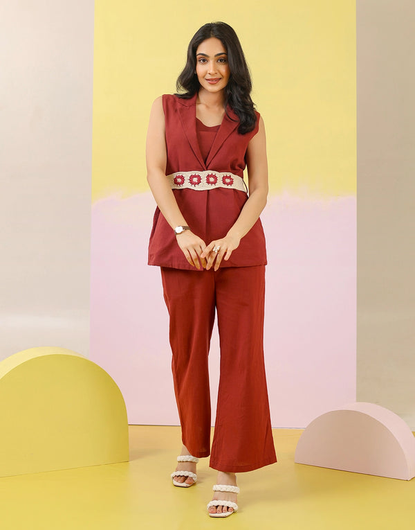 MEADOW RUST CROCHET CO-ORD SET