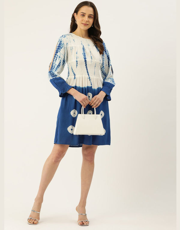 GLOBUS BLUE TIE-DIE DRESS