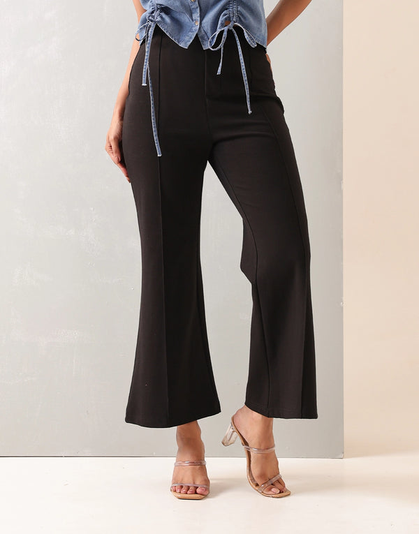 NUVIA BLACK SOLID PANTS