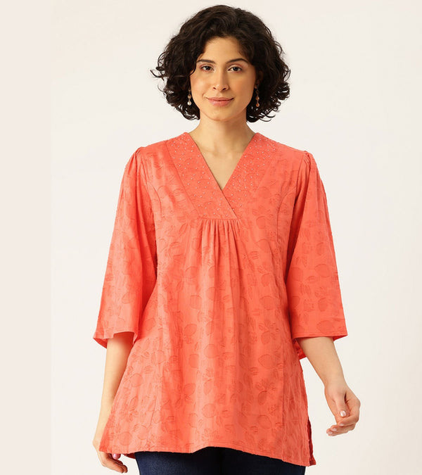 TANYA ORANGE SOLID TOP