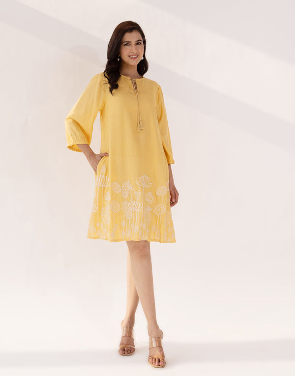 Vienna Short Dress (Yellow)